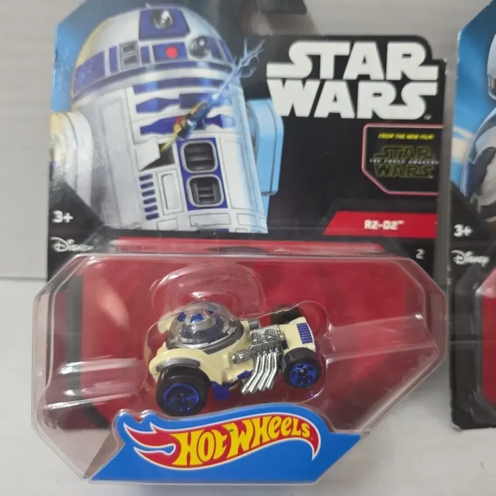 Lot Of 2 New Star Wars Hot Wheels R2-D2 + BB-8 The Force Awakens Droids